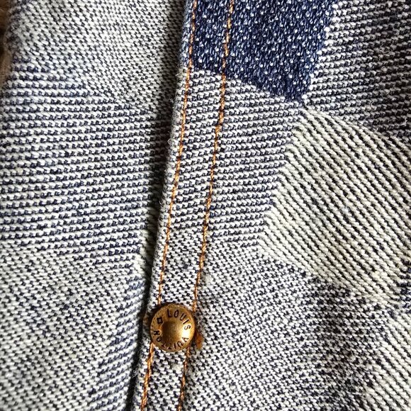 Louis Vuitton distressed blue damoflage jacket size medium - Picture 5 of 6